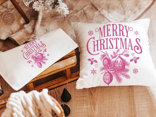 Christmas Pillow + Towel Sets