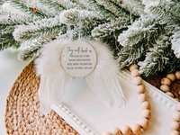 They walk beside us angel wings memorial ornament