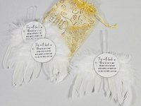 They walk beside us angel wings memorial ornament
