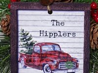 Personalized Red Truck Christmas Ornament, 3.14in