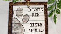 paw print ornament personalized in memory of pet gift, sympathy gifts for loss of pet loss gift for kid, pet memorial ornament wood, pet mom