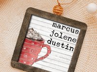 Personalized Hot Chocolate Christmas Ornament and Stocking Tag