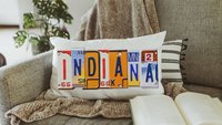 custom license plate state throw pillows for couch, realtor closing gift for buyers, Arizona gifts, bungalow decor, moving away gift for