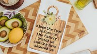 bless this food before us farmhouse kitchen towels, Christmas gifts for Mom from daughter, stocking stuffers for women, bless this kitchen