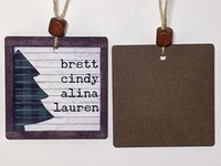 Personalized Hot Chocolate Christmas Ornament and Stocking Tag