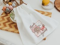 Blush Pink Thanksgiving Turkey Kitchen Towel, 16x24