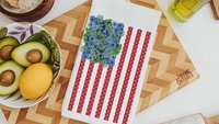 4th of July kitchen towels, patriotic decor for home, July birthday gifts for her, hostess gift ideas, home sweet home dish towel, new home