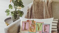 vintage inspired love throw pillow for bed, unique anniversary gift for Mom, bloomcore romantic academia room decor, wife to be gift, fiance