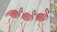 flamingo kitchen towels, new home gift for best friend, flamingo gifts for women, coastal decor beach house gifts for Mom, flamingo decor