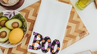 boo yall Halloween kitchen towels, October birthday gifts for her, orange buffalo plaid kitchen hand towels, fall decorations for home, best