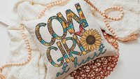 cowgirl throw pillow for couch, country girl gifts, serape throw pillow, trendy home decor, cowgirl gifts for girls, southwestern decor for