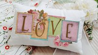 vintage inspired love throw pillow for bed, unique anniversary gift for Mom, bloomcore romantic academia room decor, wife to be gift, fiance