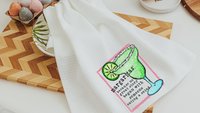 funny kitchen towels, pina colada bar towels, alcohol gifts for women, margarita bar decor, best friend birthday gifts for her, secret Santa
