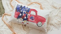 Patriotic gnomes wildflower throw pillow