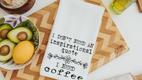 I need coffee funny kitchen towels, tired mom gifts for new mom, coffee bar decor, sassy Mothers day gift for coffee lover, first time mom