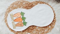 Happy Easter baby bibs for girls, Easter carrots Easter baby gifts for newborn, baby first Easter basket stuffers for infants, baby layette
