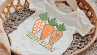Happy Easter baby bibs for girls, Easter carrots Easter baby gifts for newborn, baby first Easter basket stuffers for infants, baby layette