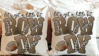 Lets get rowdy football throw pillow
