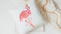 flamingo throw pillow for couch, pink dorm pillows for college girls, beach decor coastal house gifts, flamingo gifts for women, tropical