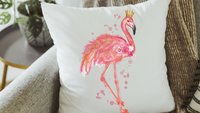 flamingo throw pillow for couch, pink dorm pillows for college girls, beach decor coastal house gifts, flamingo gifts for women, tropical