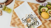 sweeter than honey cute kitchen towels for moms, beekeeper gift, bumble bee kitchen decor, honey bee gifts for women, spring decor for home