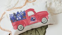 texas state flower lumbar pillow with insert, bluebonnet gifts, Texas wildflowers throw pillow covers 12x20, moving to Texas gifts for women