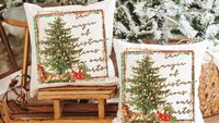 the magic of Christmas throw pillow for couch, unique Christmas hostess gift for women, festive Christmas kitchen towels for friends, secret