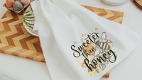 sweeter than honey cute kitchen towels for moms, beekeeper gift, bumble bee kitchen decor, honey bee gifts for women, spring decor for home