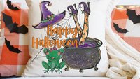 Happy Halloween throw pillows 