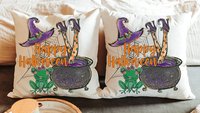 Happy Halloween throw pillows 