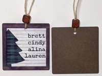 Personalized Family Christmas Ornament with Names, 3.14in