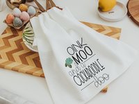 oink moo cockadoodle doo funny kitchen towels,