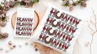 howdy Christmas throw pillow for sofa, western Christmas decor for home, country Christmas kitchen towels, trendy Christmas hostess gifts