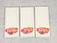 Hope grace faith inspirational kitchen towels 