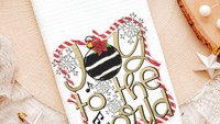 joy to the world Christmas kitchen towels, tis the season Christmas coffee bar decor, Christmas housewarming gift, Christmas hostess gift
