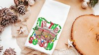 joy to the world Christmas kitchen towels, tis the season Christmas coffee bar decor, Christmas housewarming gift, Christmas hostess gift