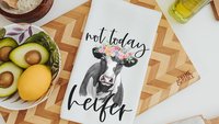 just a little moody farmhouse cow kitchen towels, not today heifer cow gifts for cow lovers, funny best friend gifts for her, farm gifts for