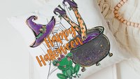 freshly brewed cute Halloween kitchen towels for friends, Halloween hand towels for bathroom, boo basket stuffers for adults, witchy kitchen