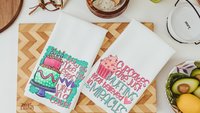cute cupcake kitchen towels, cake baker gifts for her, Galentines day gifts for best friends, funny cupcake kitchen decor, bridal shower