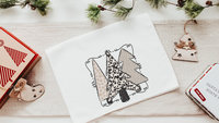 boho Christmas tree Christmas kitchen towels, cute Christmas housewarming gifts for couple, blush pink Christmas kitchen hand towels, secret