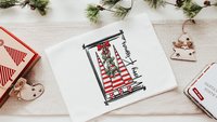 merry kissmas Christmas kitchen towels, cute Christmas housewarming gifts for couple, candy cane Christmas tree Christmas kitchen hand towel