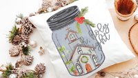farmhouse Christmas kitchen towels set of 3, Merry Christmas canning jar hand towels for bathroom, snowman kitchen decor, hostess thank you