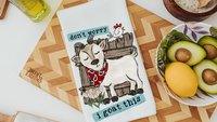 fluent in fowl language chicken kitchen towel, Mothers day gifts for mom, udderly awesome cow kitchen decor, birthday gifts for best friend