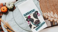 fluent in fowl language chicken kitchen towel, Mothers day gifts for mom, udderly awesome cow kitchen decor, birthday gifts for best friend