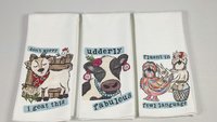 fluent in fowl language chicken kitchen towel, Mothers day gifts for mom, udderly awesome cow kitchen decor, birthday gifts for best friend