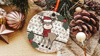reindeer Christmas ornaments handmade, farmhouse Christmas tree ornaments wood, ornament exchange gift, stocking tags for kids, woodland