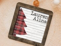Personalized Family Christmas Ornament with Names, 3.14in