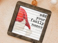 Personalized Santa Hat Christmas Ornament and Stocking Tag