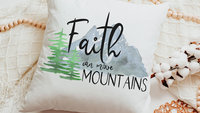 faith can move mountains Matthew 17 20 Bible verse throw pillow for bench, Christian birthday day gifts for sister, scripture pillow covers