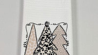 boho Christmas tree Christmas kitchen towels, cute Christmas housewarming gifts for couple, blush pink Christmas kitchen hand towels, secret